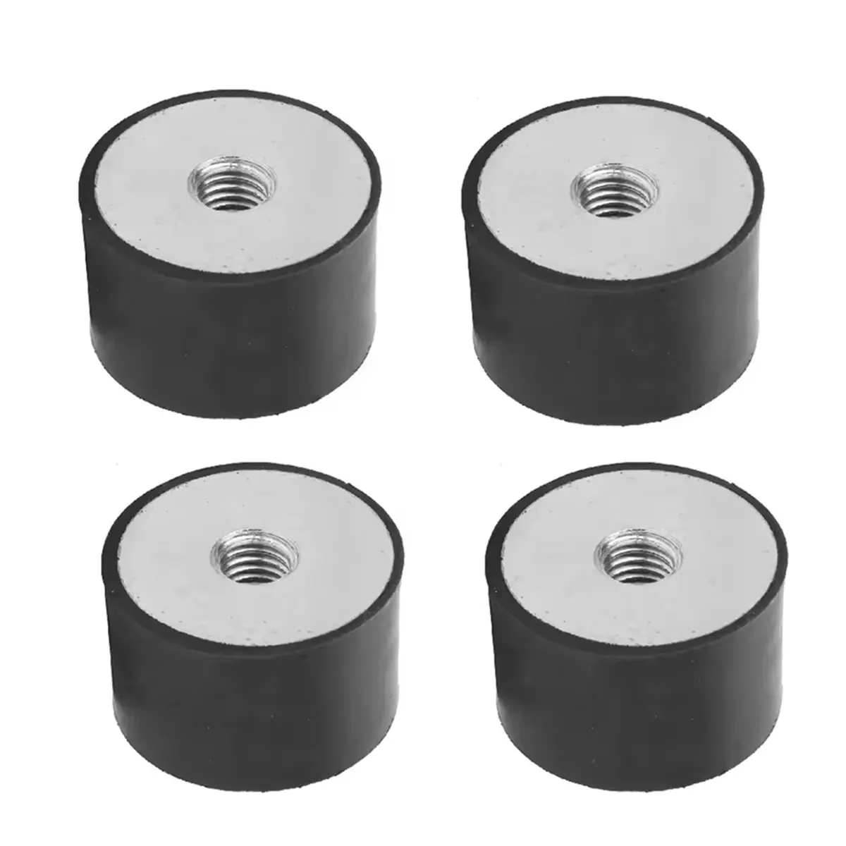 N94R 4pcs Rubber Buffer Shock Absorber Air Compressor Silent Block Vibration Damper Anti-Vibration Pad DD30x20mm M8