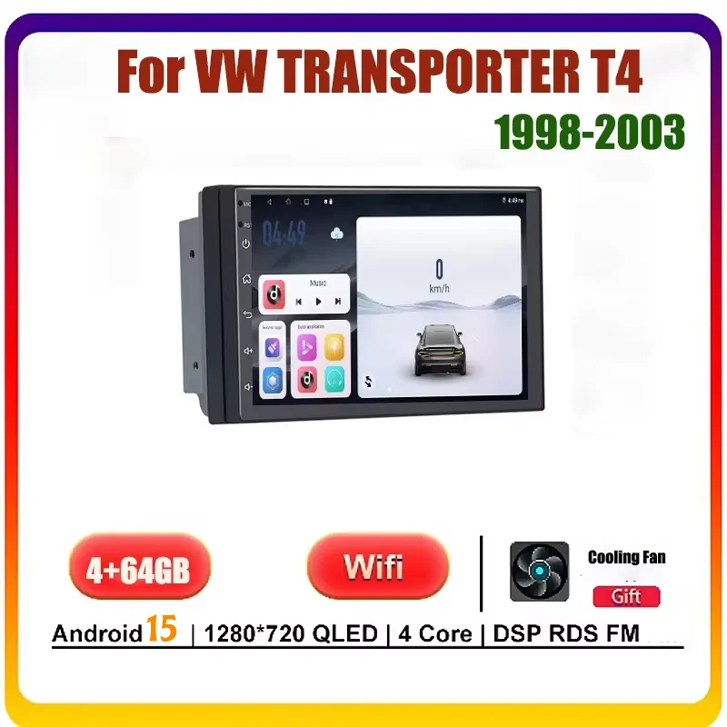 7“ For VW TRANSPORTER T4 1998-2003 Car Wireless Player Multi-language Auto Functional Car Audio Video Player Auto Multimedia