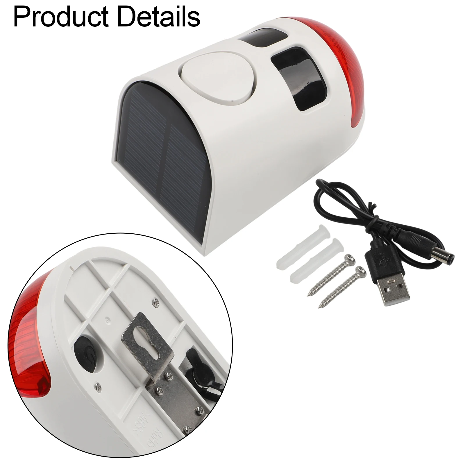 Night Monitoring 12*6.9*7.5cm Motion Sensor Light Energy Saving Light LED Security Light 6 LED Lights Energy-saving Design