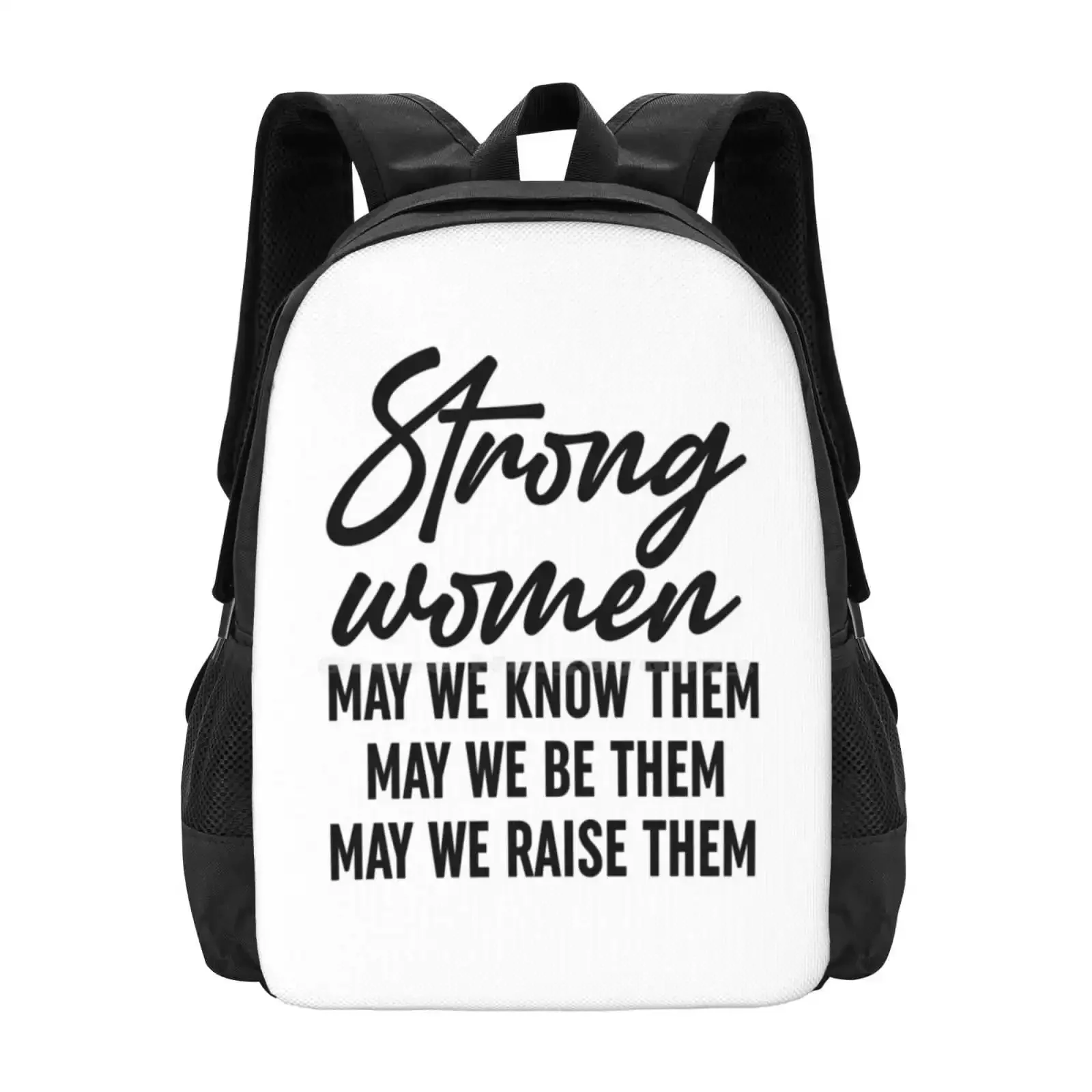 

Strong Women Hot Sale Schoolbag Backpack Fashion Bags Funny Strong Mama Raising Strong Women Strong Mama Raising Strong Women