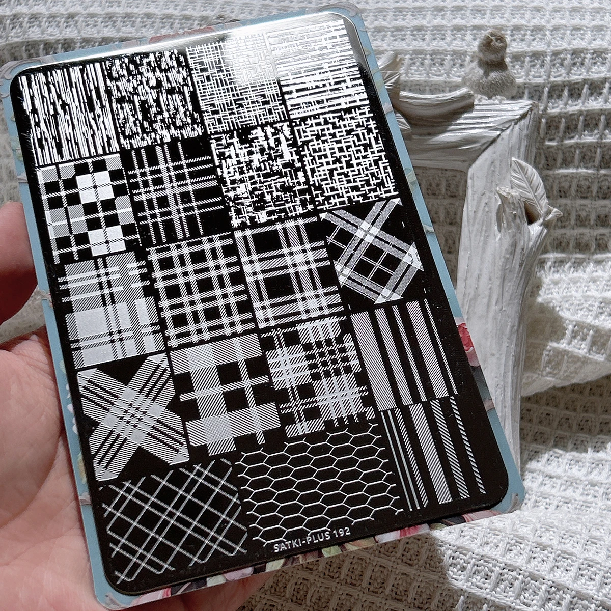 

Nail Art Stamping Plate Stamping Steel Plate Beginner-Friendly No-Painting Nail Decoration Template Stripes Checkered Pattern Floral Window Pattern Checkerboard Diamond Line Grid Leopard Print Fish Scale Zebra Print Pattern Transparent Transfer Silicone S