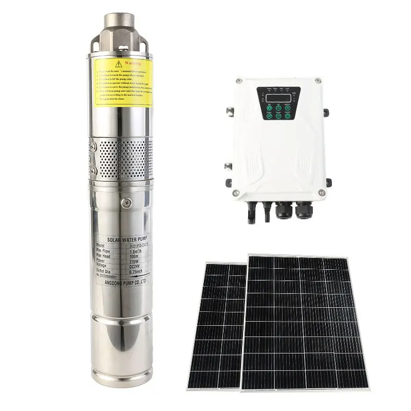 3 Inch Solar Irrigation Water Pump Deep Well Submersible Screw Solar Pump For Home