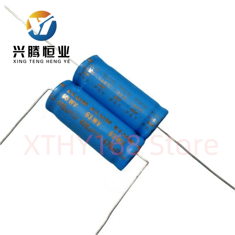 2PCS 63V 470UF 470UF 63V Horn Divided Poleless NP Axial Horizontal Electrolytic Capacitor 16X41