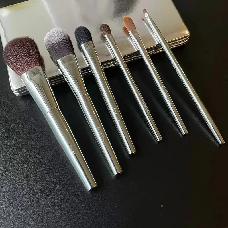 BB Series Silver 6pcs Makeup Brushes Set Foundation Loose Powder Concealer Eyeshadow Brush Cosmaetic Tools For Beauty