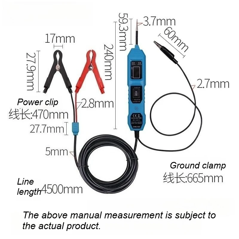 Aermotor Automotive Electric Circuit Tester mit Spannungsanzeige LED-Licht Auto Power Circuit Probe Kit Electric Circuit Tester