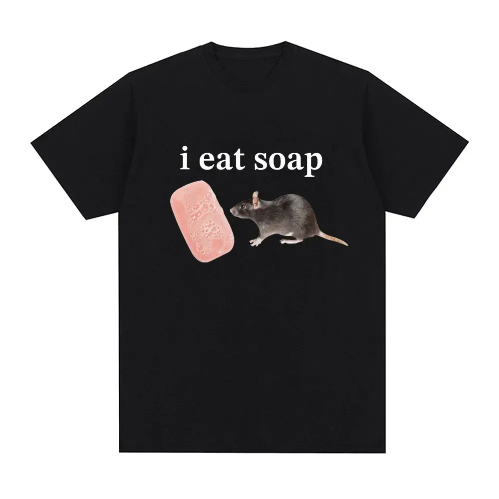 I Eat Soap Rate Funny Meme T-shirt Women's Fashion Retro Oneck Short Sleeve Tshirt Casual Extra Large Tshirt Street Clothing