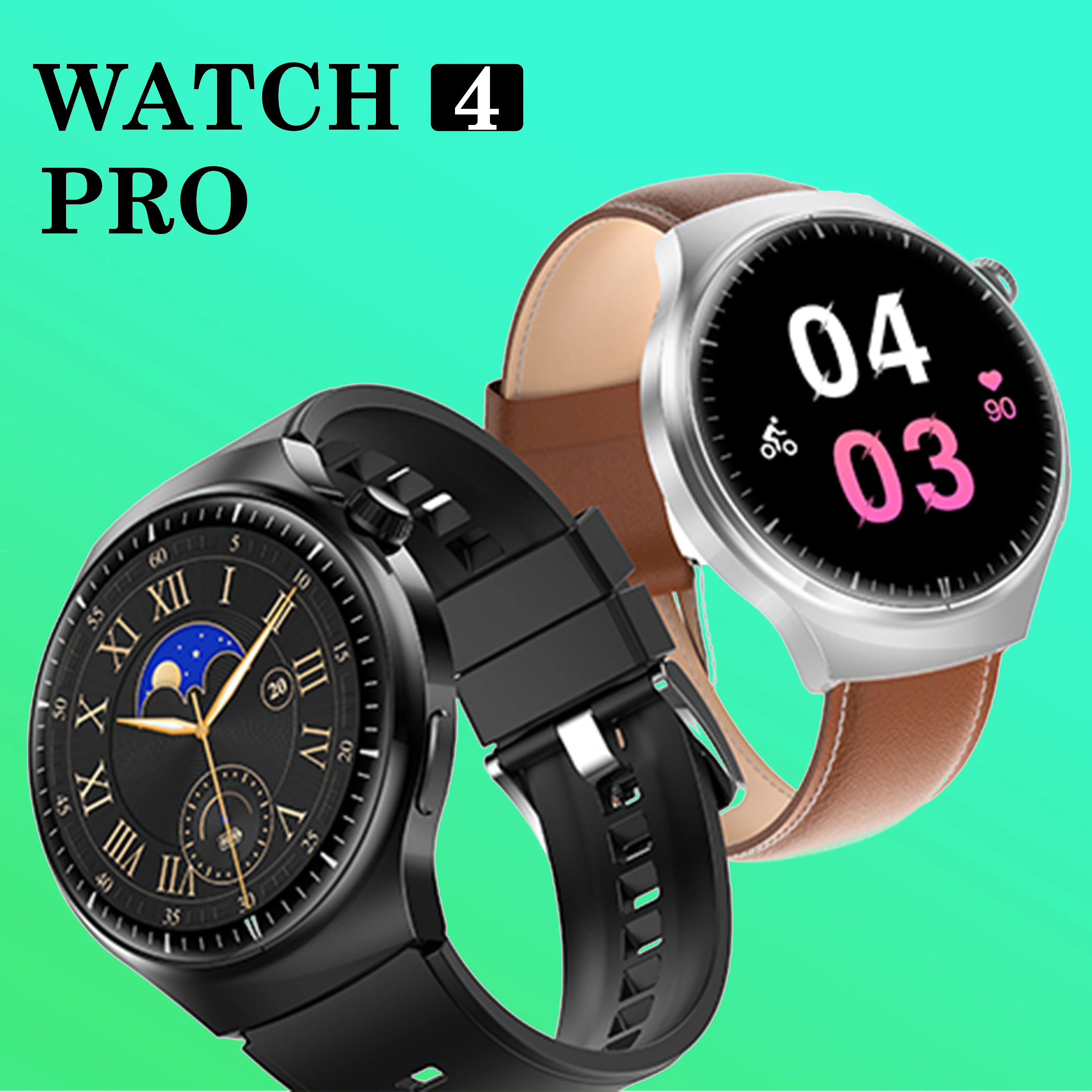 2024 Watch 4 Pro Smart Watch for Men Round Screen Heart Rate Wireless Charger Waterproof Watch4 Pro Reloj Inteligente