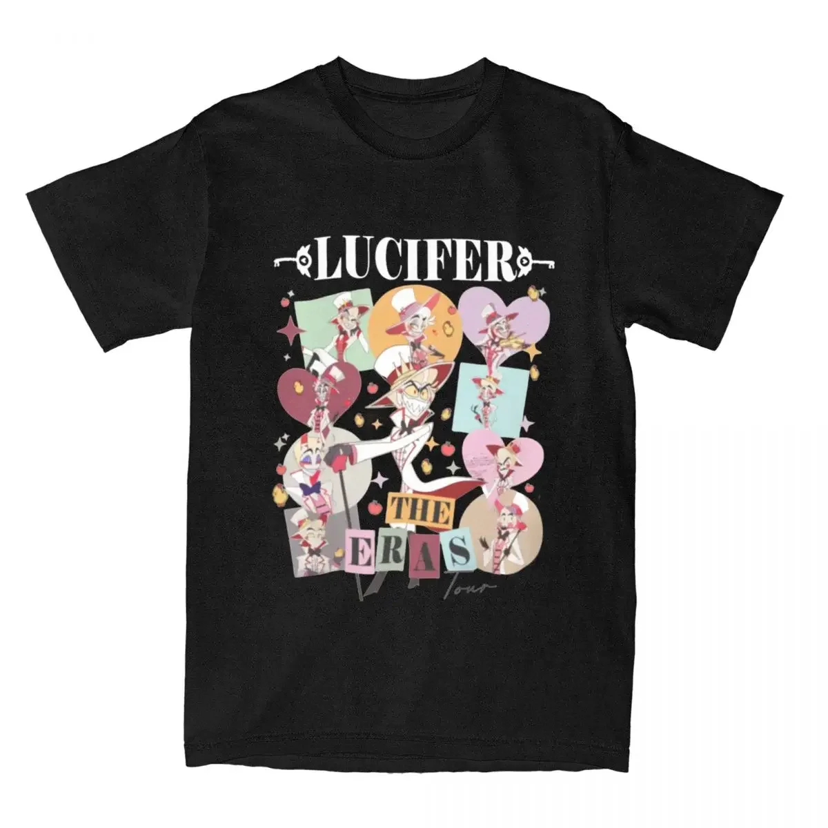 Lucifer The Eras Tour Shirt Accessories Men Women's 100% Cotton Funny Hazbins Hotels Tees Short Sleeve Clothes Gift Idea style