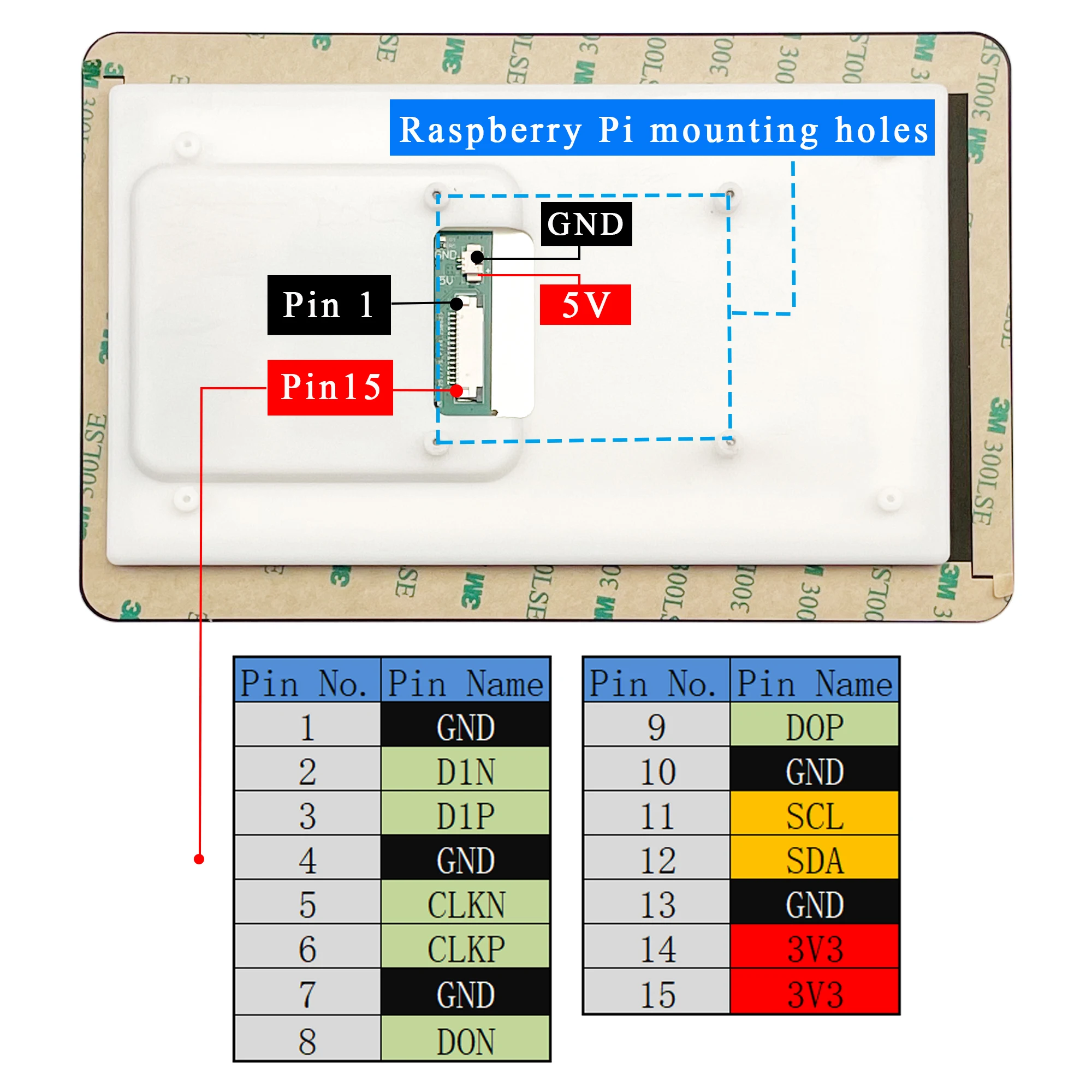 7" DSI IPS 720×1280 HD Capacitive Touchscreen for Raspberry Pi 5/4B/4B+/3A+ DSI & GPIO Powered Touch Anti-Fingerprint