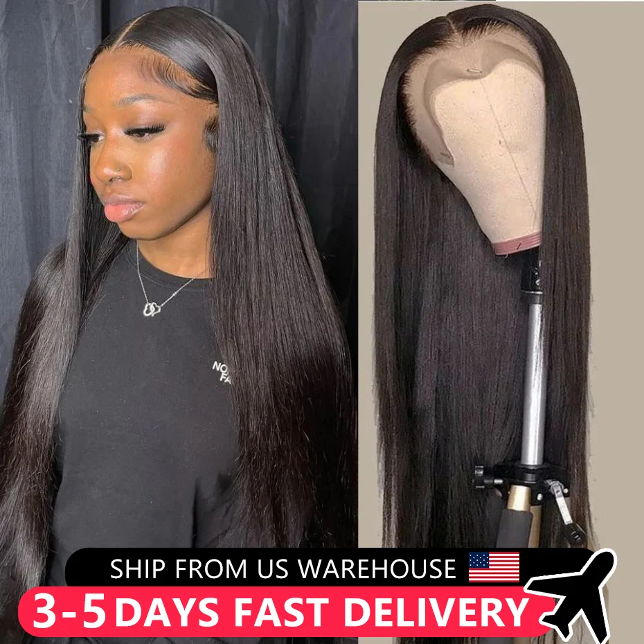 Straight 13x4 HD Lace Front Wigs 30 32 34Inch Brazilian Human Hair 4X4 Lace Closure Wig For Women 13x6 Lace Frontal Wig MYLOCKME