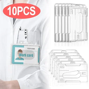 Wielofunkcyjne twarde akrylowe plastikowe etui na karty robocze Osłona ochronna na karty autobusowe Karty identyfikacyjne Wodoodporne, przezroczyste etui przeciwpyłowe