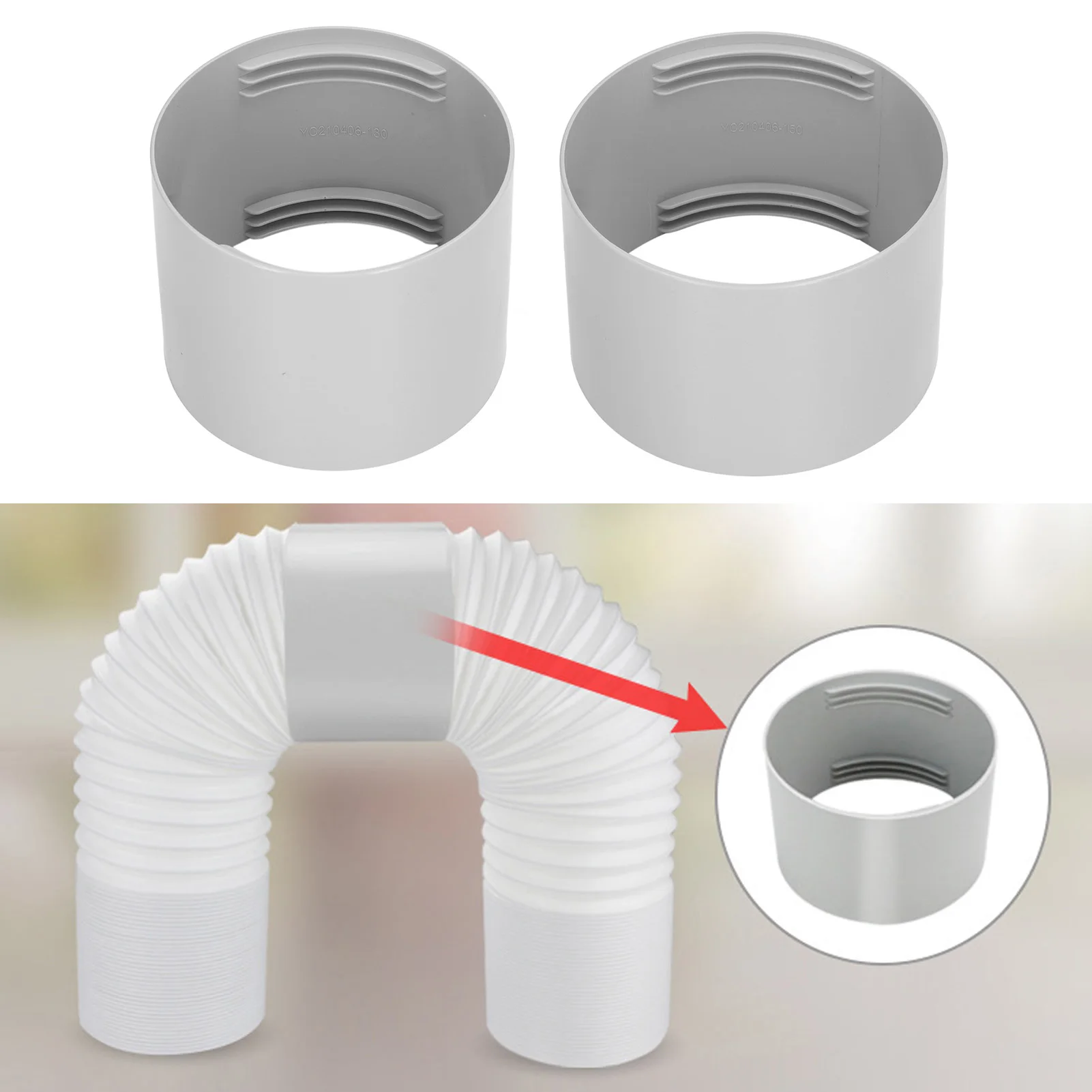 Portable Air Conditioner Exhaust Hose Coupler CW CCW Thread AC Coupling Extension Connector Air Conditioner Exhaust Hose Coupler