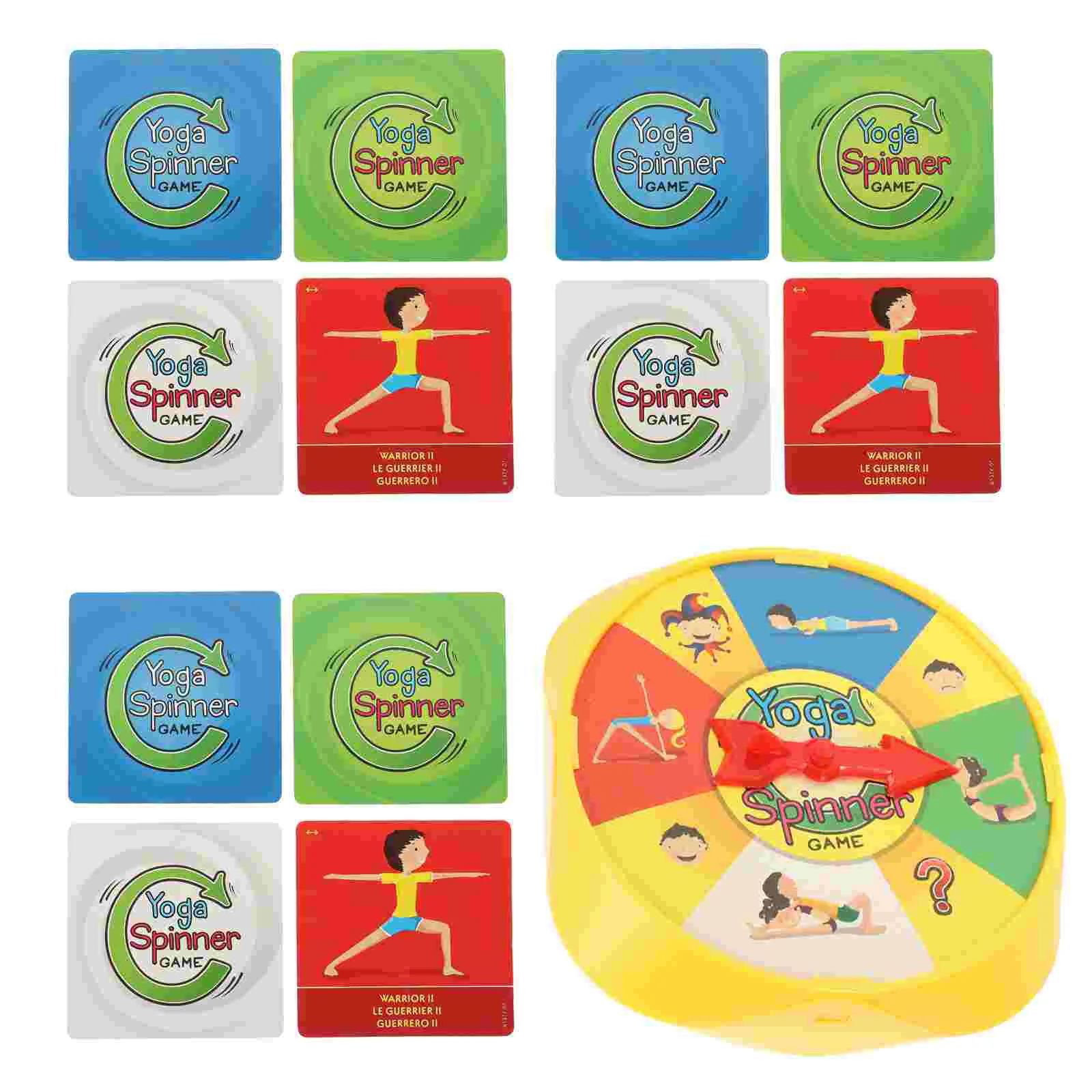 

1 Set of Family Turnable Educational Toy Yoga Pose Board Game Toy for Kids Yoga Pose Game Turnable Plate Toy