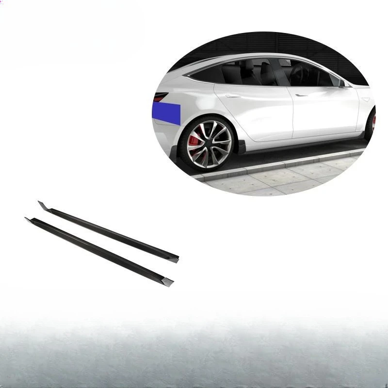 

Suitable For 17-19 Tesla MODEL3 Carbon Fiber Side Skirt Car Modification Parts, Support Car Modification Accessories