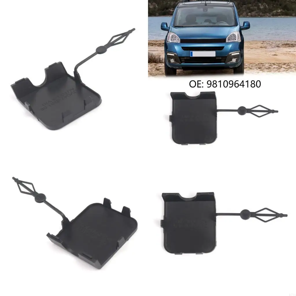 

Front Bumper Tow Hook Cover Towing Eye Caps Replaces 9810964180 9810964177, 9810964277 Tow Eye Hook Lid D7YA