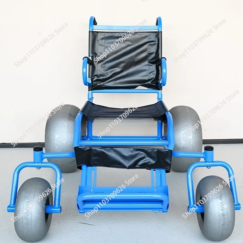 All-terrain Adult Beach Wheelchair for  with Soft Sand Balloon Tires