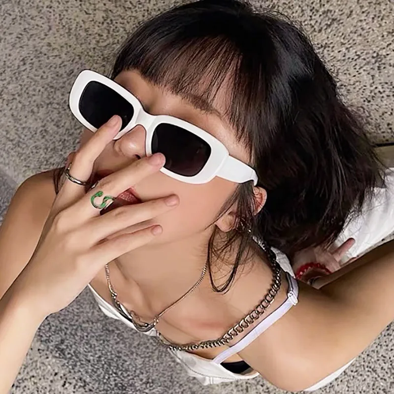 Square Eyewear Fashion Vintage Sunglasses Women Brand Designer Retro Rectangle Sun Glasses Female Ins Popular Colorful