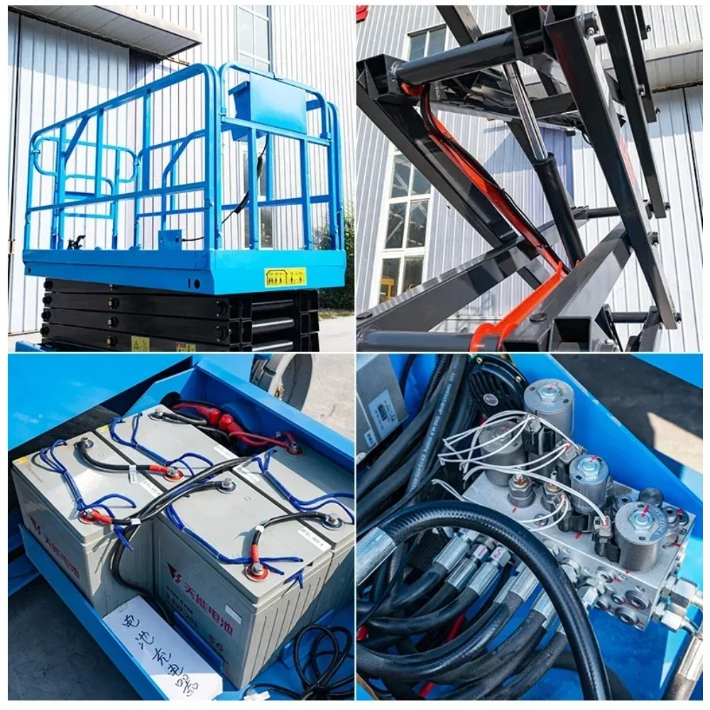 6m 8m 18m ไฟฟ้ากรรไกรยกแพลตฟอร์มไฮดรอลิก Scissor Lift แพลตฟอร์ม Mini Plataforma Elevadora Self-propelled ลิฟท์
