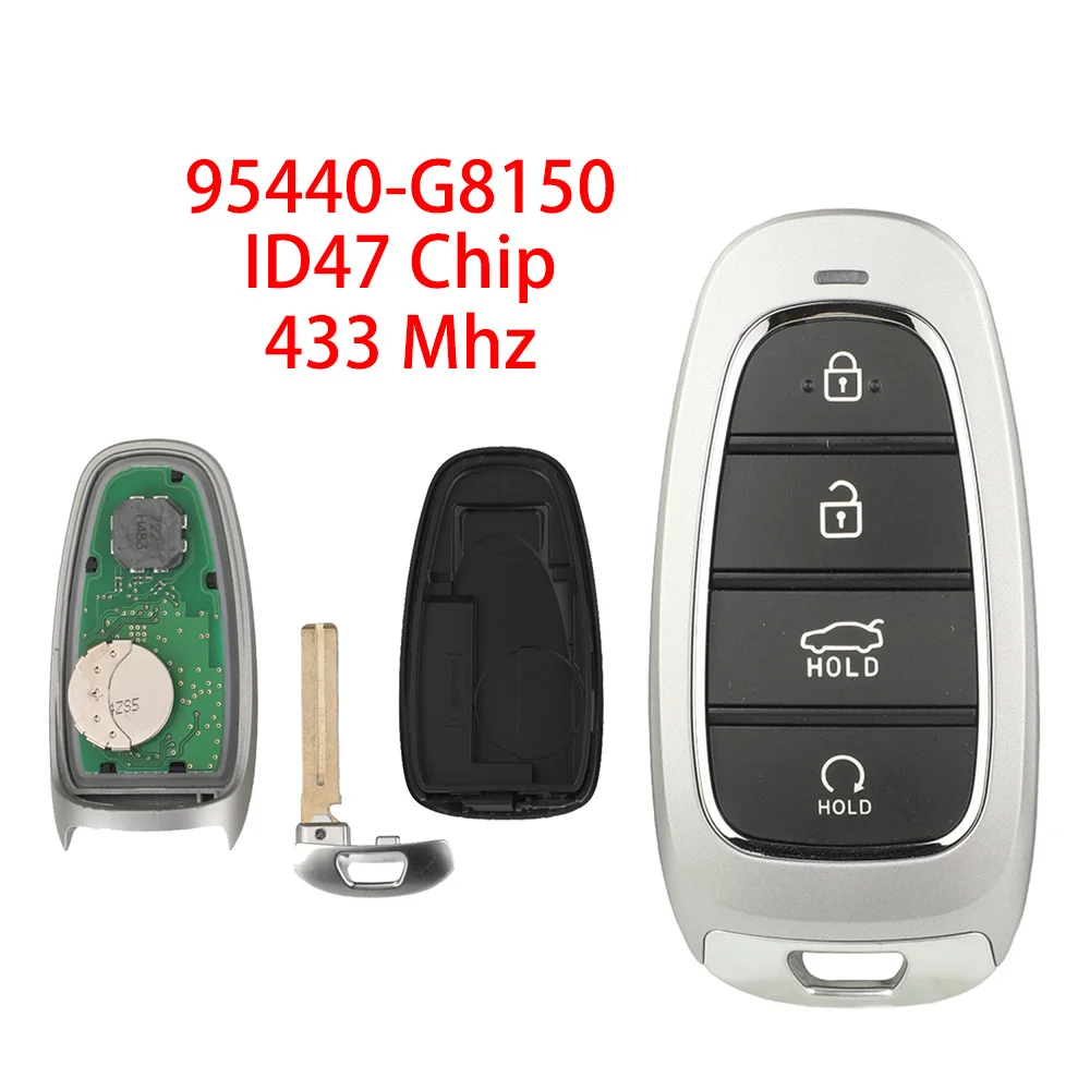 

jingyuqin New Aftermarket Smart Remote Keyless Car Key For Hyundai Azera 2022 Europe Market 433Mhz 47 Chip FCC 95440-G8150