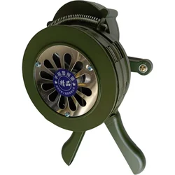 Safurance Green Aluminium alloy Crank Hand Operated Air Raid Emergency Safety Alarm Siren Home Self Protection Security