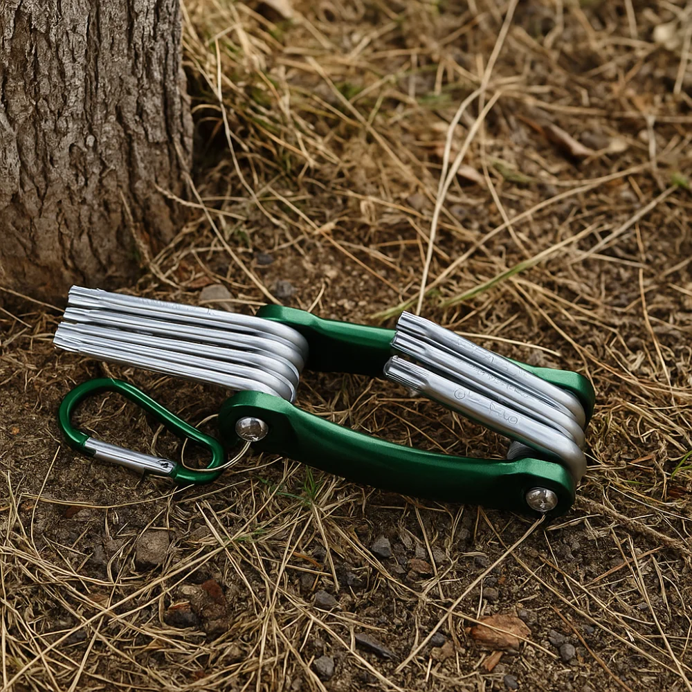 

Metric Allen Key Hexagonal Wrench Set Metal Handle 6 Angle Folding Tool Collapsible Design Repair Multitool DIY Home Repair