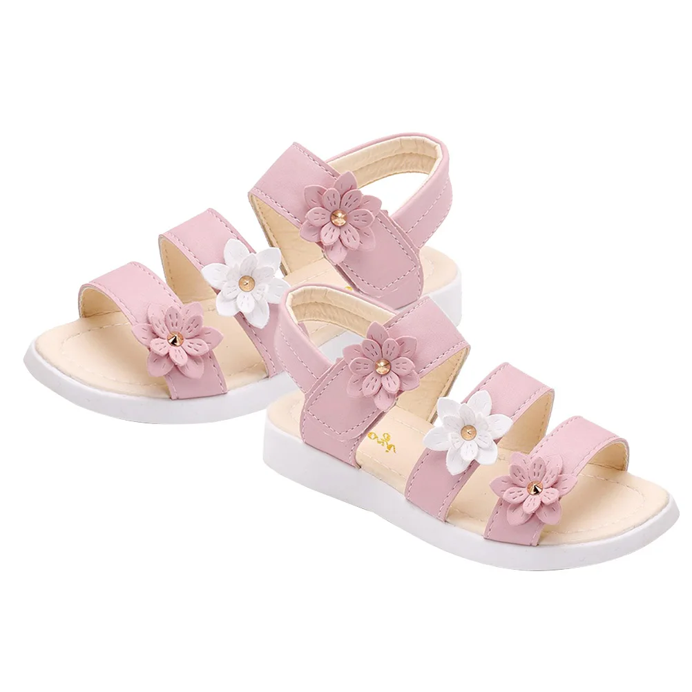 

kids sandals girls sandals PU sandals girl shoes girls flower sandal