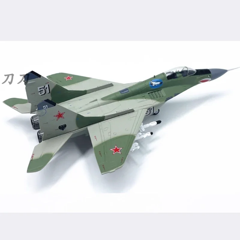 Diecast 1:100 Scale Russian MIG29 fighter Finished Aircraft Simulation Model Static Decoration Souvenir Gifts For  Adult Boy