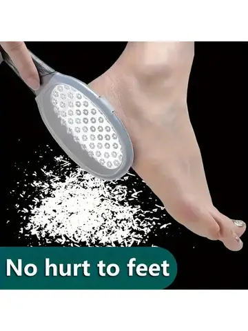 -Stainless Steel Foot File - Anti-Splash Ergonomic File with Coarse/Fine Grit, Durable for Home Pedicure & Holiday Gift