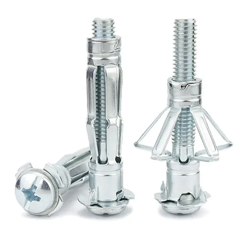 10/100 قطعة M4 الثقيلة مولي بولت الكربون الصلب التوسع المراسي المجوفة جدار السحابات لتثبيت تركيب الجصي الجافة #3