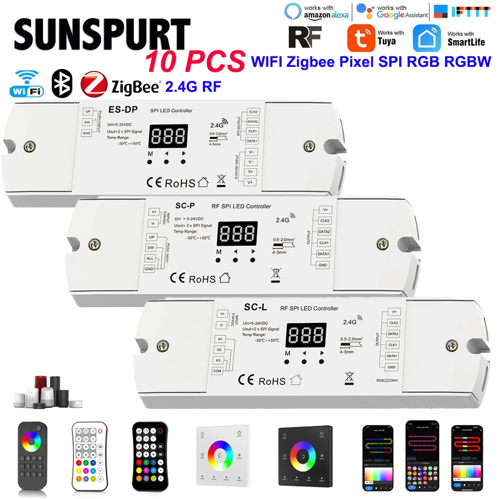 5DC5V-24V المزدوج PIR الاستشعار المزدوج دفع زر SPI أضواء لدرجات السلم تحكم ES-D ES-DP RF WiFi نسخة ل بكسل RGB/الأبيض LED قطاع #1