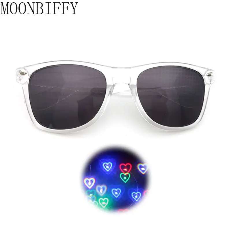 Premium Diffraction 3D Prism Raves Glasses Plastic for Fireworks Display Laser Shows Rainbow Gratings Glasses Colorful  Gift