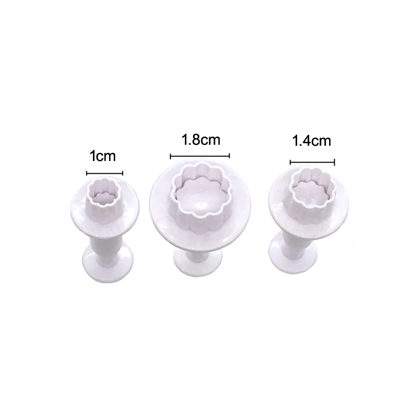3 Pcs/Set Star Loving Heart Round Flower Square Cake Cutter Sugarcraft Cookie Mold Fondant Cake Decorating Tools