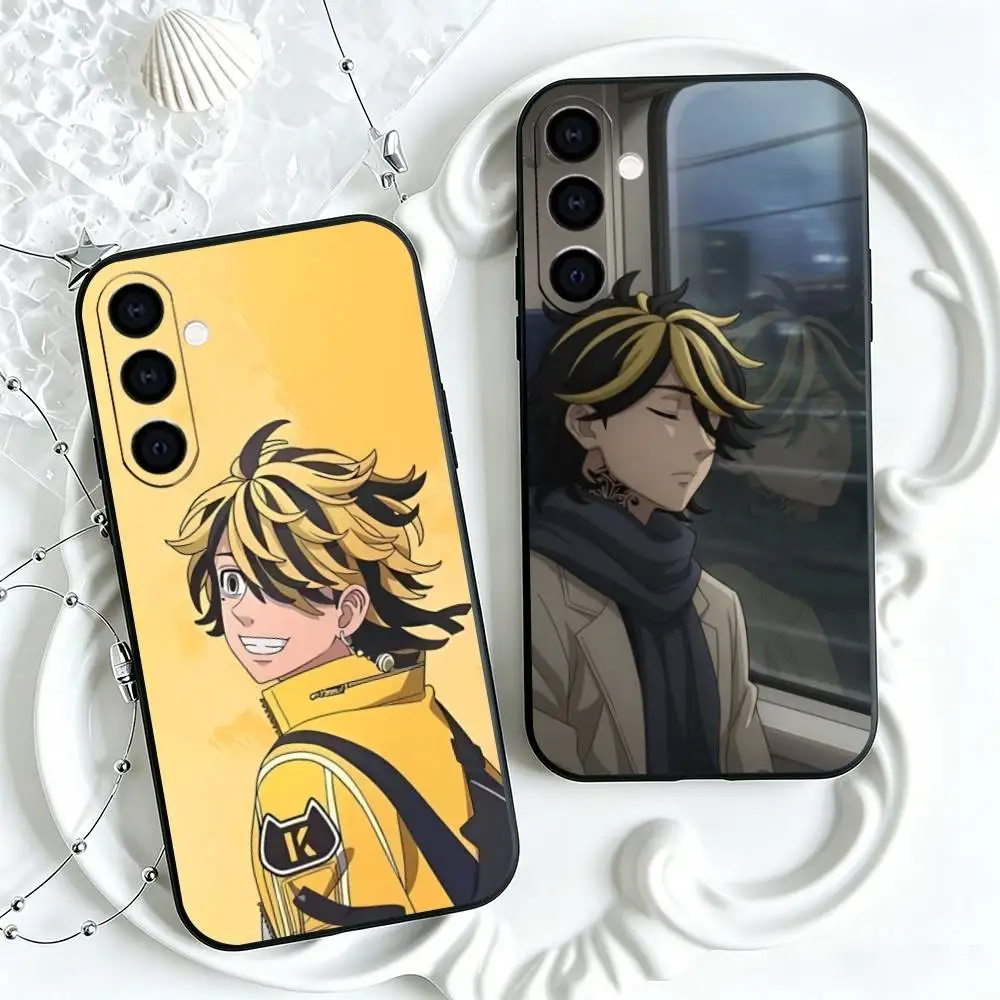 Tokyo Revengers Hanemiya Kazutora Phone Case For Samsung Galaxy A73,A72,A71,A70,A53,A52,A51,Others Soft Black Cover