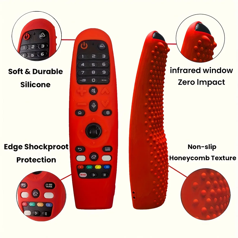 MRSVI Remote Control Case Soft Silicone Protective Cover Compatible  Accessories For LG Smart TV AN-MR650 A600 20GA 19BA