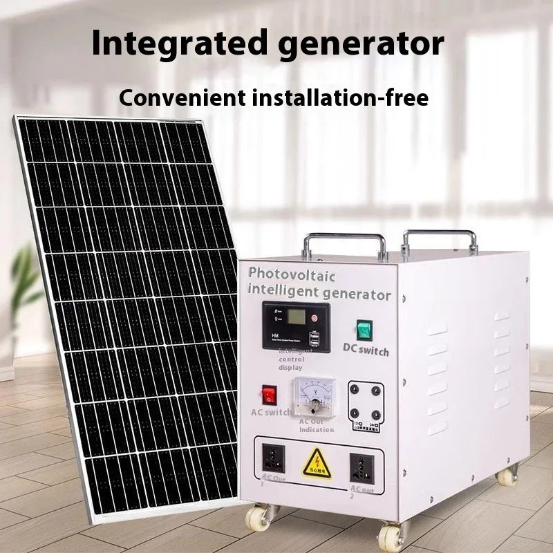 4000W Solar Generator Household 220v 500Ah  Panels, Full Set of All-in-one Generators Can Be Used for Air Conditioning