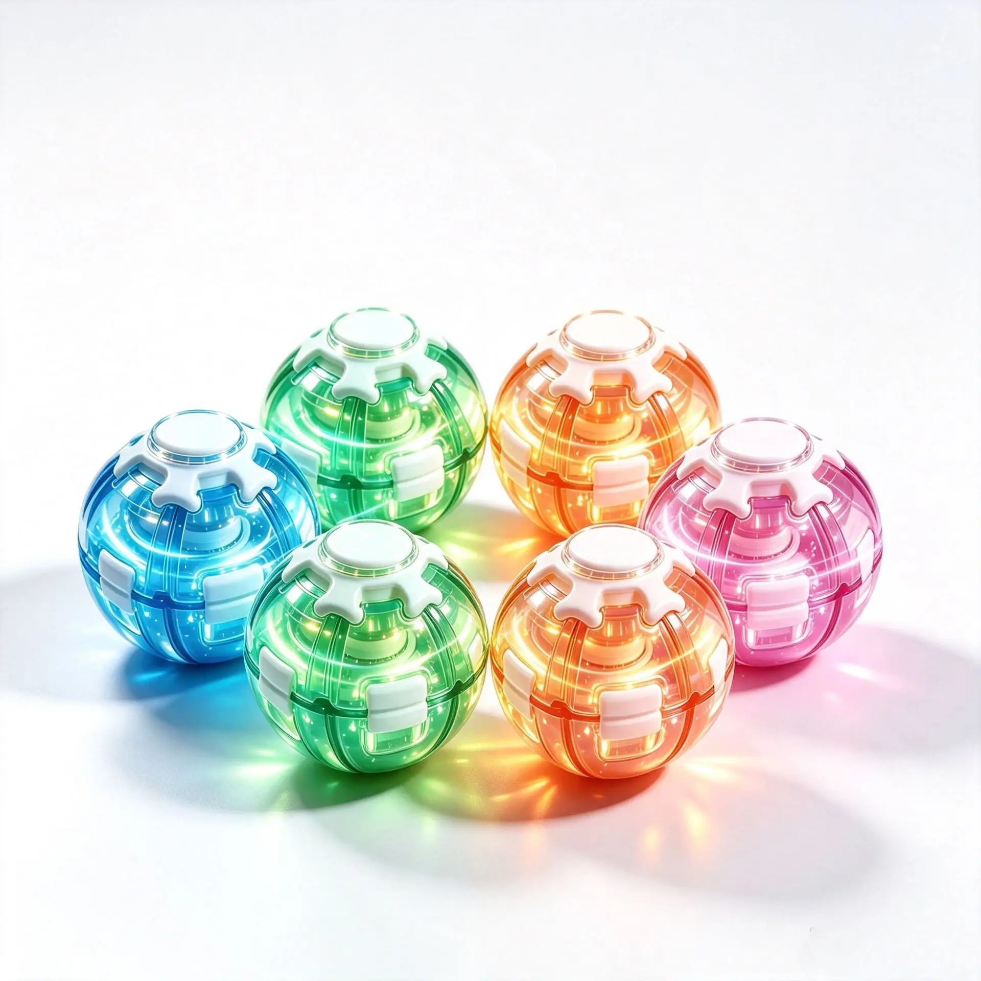 LED Magic Press To Spin Stressabbau-Fidget-Bälle für Autismus, ADHS, Konzentration, leise coole Gadgets, einzigartige Geschenke für Kinder & Erwachsene