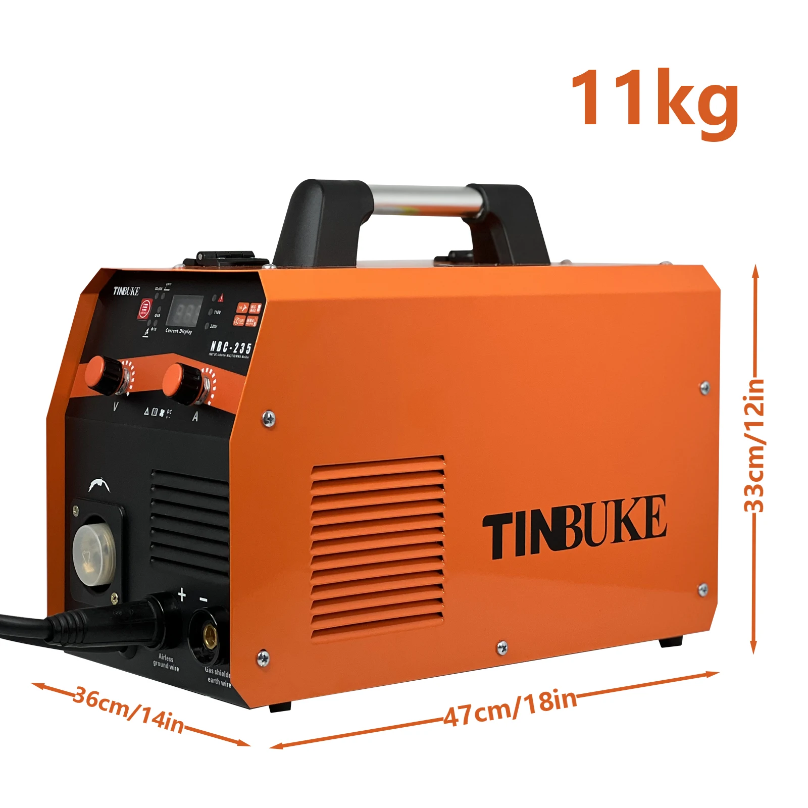 TINBUKE Automatic MIG Welding Machine 3 in 1 MIG/TIG/MMA  Stick NBC-235 110/220V MIG Welding With CO2 Inverter Machine