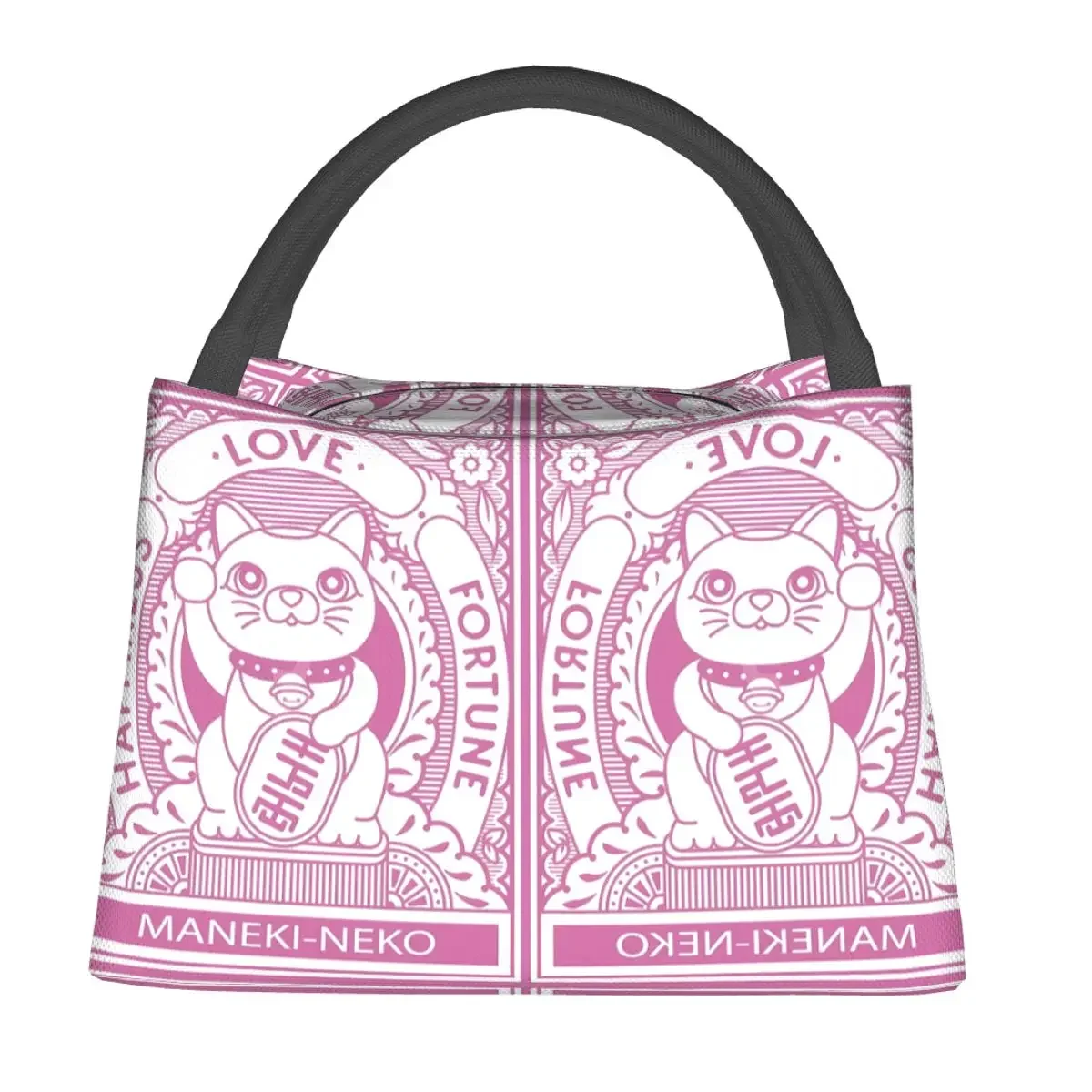 

Cute Cat Lunch Bag Japanese Funny Animals School Lunch Box For Women Resuable Thermal Tote Handbags Oxford Cooler Bento Box