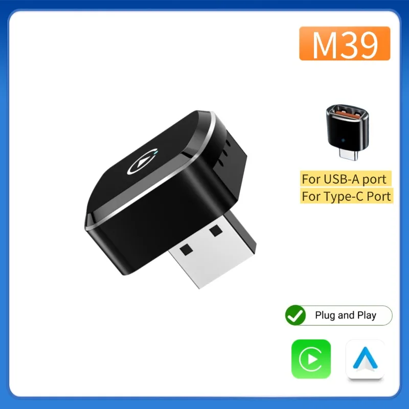 CarPlay Android Auto Wireless Adapter USB Dongle 5G WIFI Car Mini Box Plug And Play Universal For Toyota Honda Nissan Ford VW
