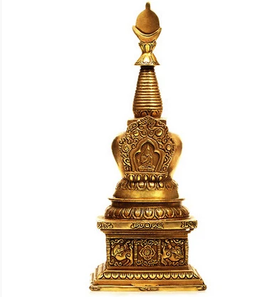 

Pure brass pagoda Buddhist stupa worship ornaments, utensils for sarira stupa