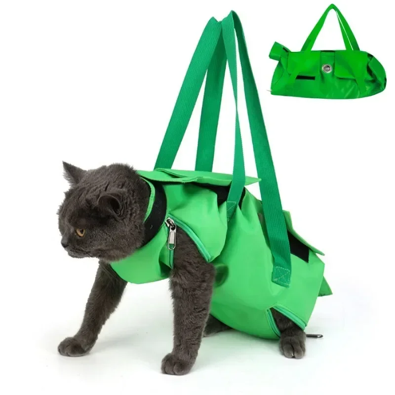 

Pet Portable travel Out Bag hospital soft Foldable Cat Backpack Cat Bag Scratching Special Fixed Cat nail injection Bag