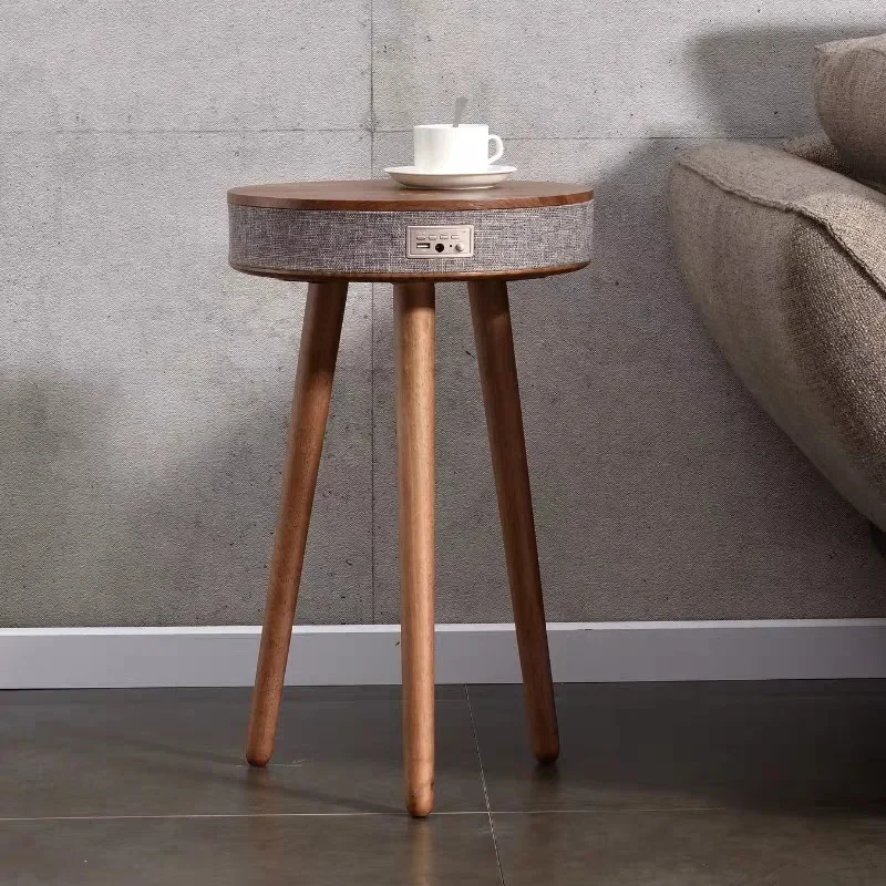 Creative Smart Coffee Table with HIFI Bluetooth Speaker Wireless Charging Nordic Style Living Room Side Table with Stereo Audio