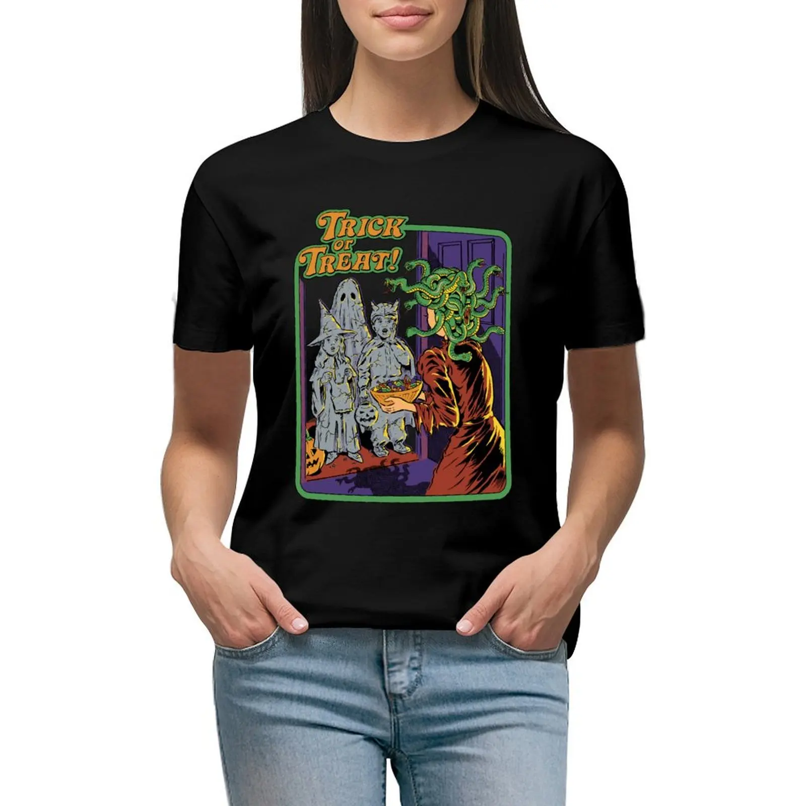 

Trick or Treat T-Shirt customizeds lady clothes female vintage clothes new edition t shirts for Women
