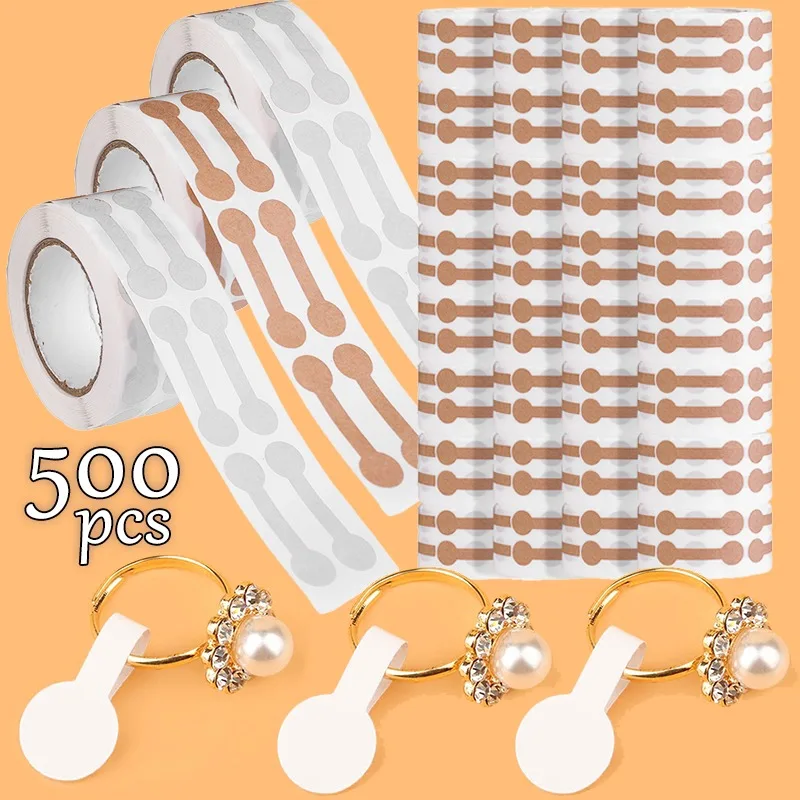 500 szt./rolka DIY biały papier pakowy samoprzylepne etykiety biżuteryjne samoprzylepne metki na dzwoneczki z etykietami samoprzylepna naklejka do pisania
