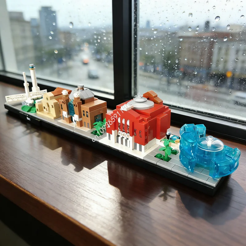 

629 деталей MOC «Архитектура Бари», модель «Горизонт», конструктор, рождественский подарок, игрушка, сборка своими руками, креативное образовательное решение