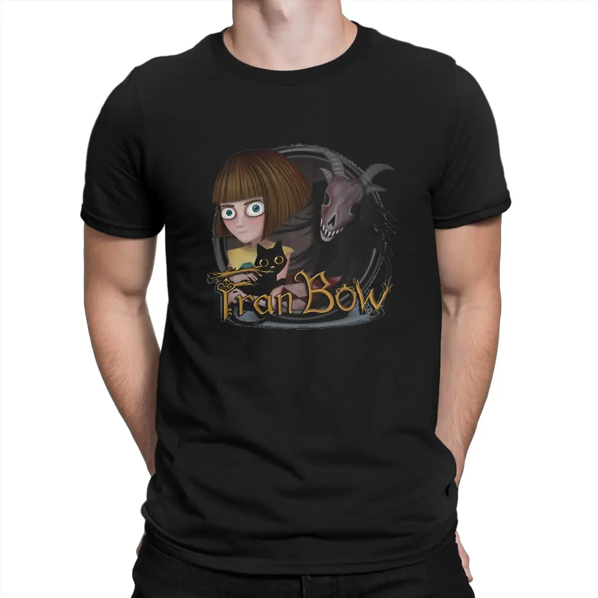 Fran Bow Game Goat Tshirt Homme Men\'s Clothes Polyester T Shirt For Men