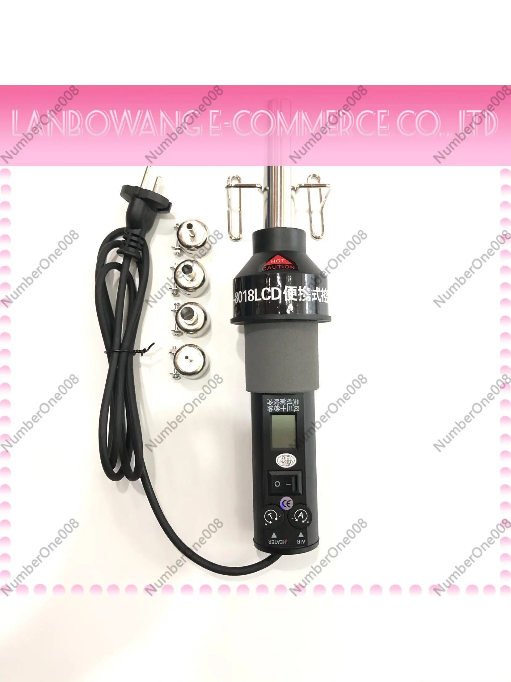 LCD Digital Hot Air Gun 850W Portable Heat Gun Desoldering Tool 110V 220V