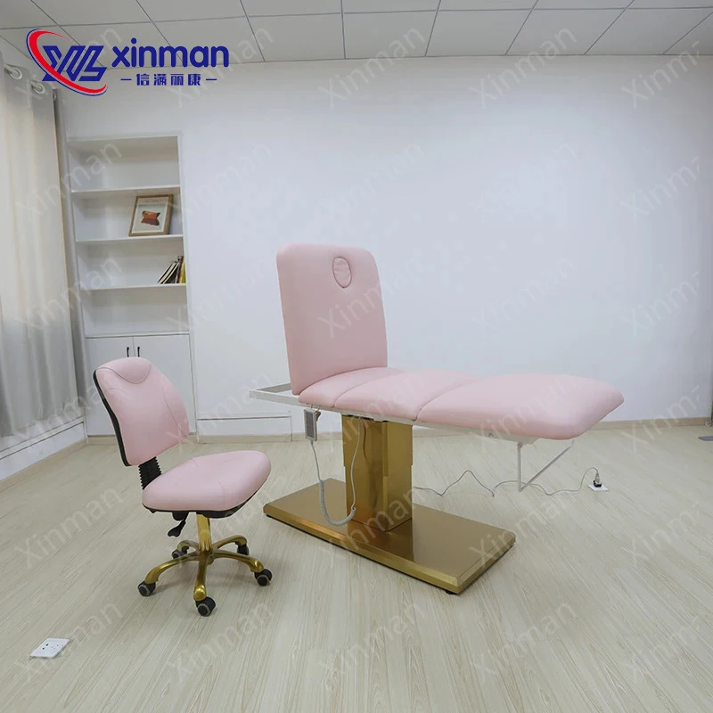 Massage Table & Bed,Beauty Salon Furniture,Modern Salon Golden Base Multi-Motor Beauty , Eyelash , Massage , Spa Bed, Direct Fro