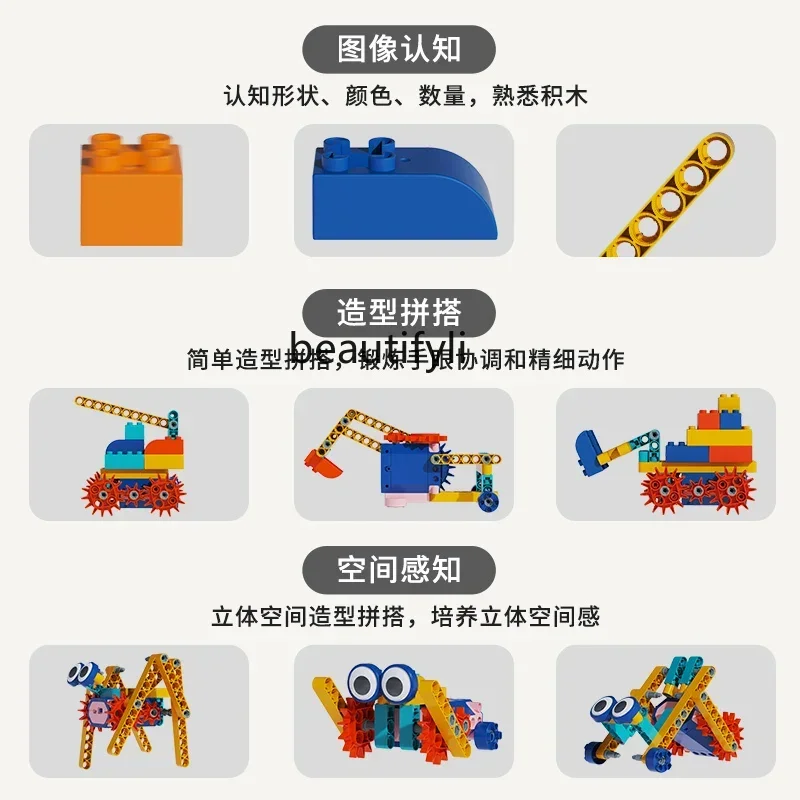 Elektrische Wissenschaft und Bildung für Kinder, großes Partikel-Bausteinspielzeug, mechanisches Jungen-Puzzle, Montage für 3 Mädchen