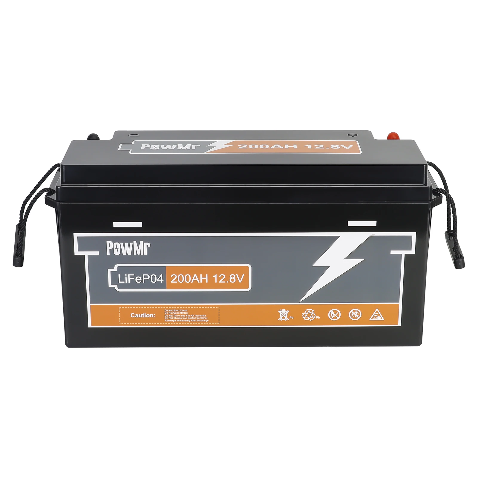 PowMr 12,8V 200Ah LiFePO4 Batterie mit integriertem BMS 2560Wh Deep-Cycle Lithium-Eisenphosphat-Batterie Max. 4S4P für Solarenergiespeicher, Wohnmobile, Boote, Off-Grid und USV